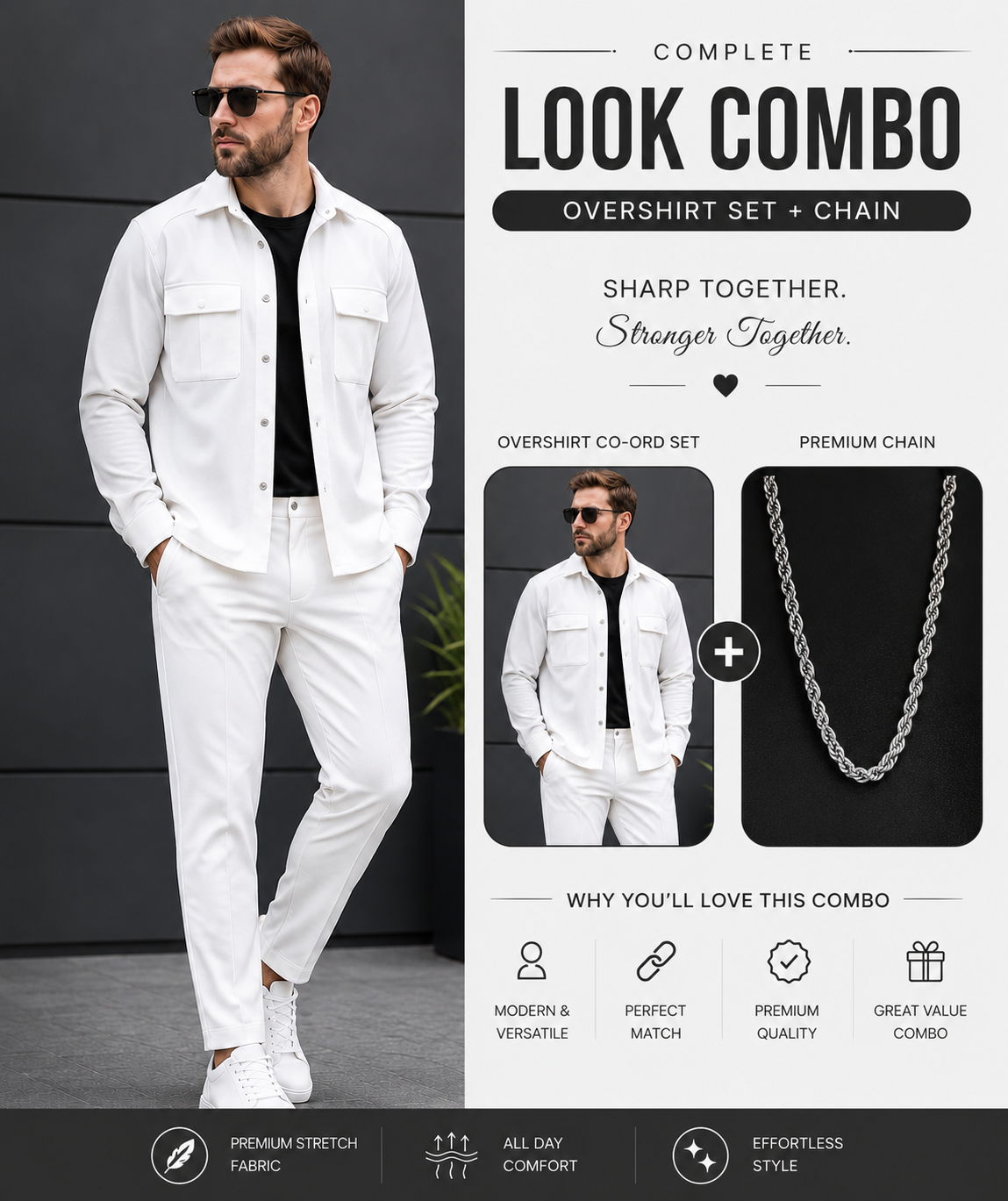 Men's Premium Overshirt Co-ord Set