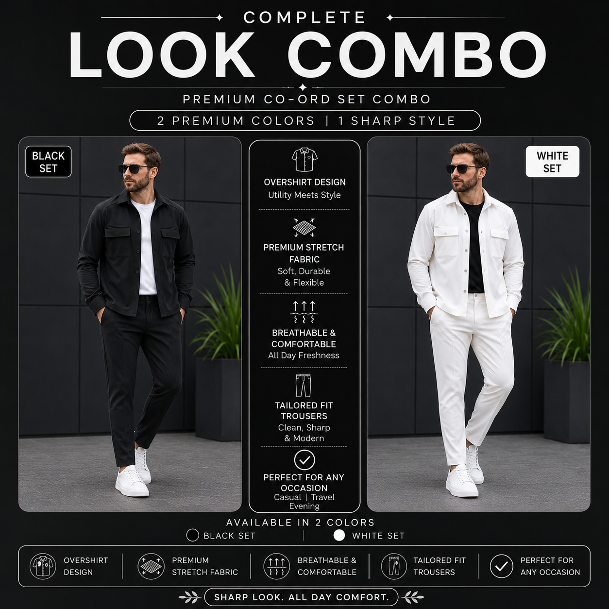 Men's Premium Overshirt Co-ord Set
