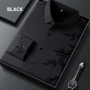 Men's thickened print collar button-down shirt