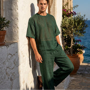Men's T-Shirt & Wide-Leg Pants 2-Piece Set